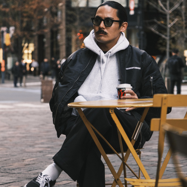 TRADMAN'S BONSAI HOODIE -ASH- 詳細画像